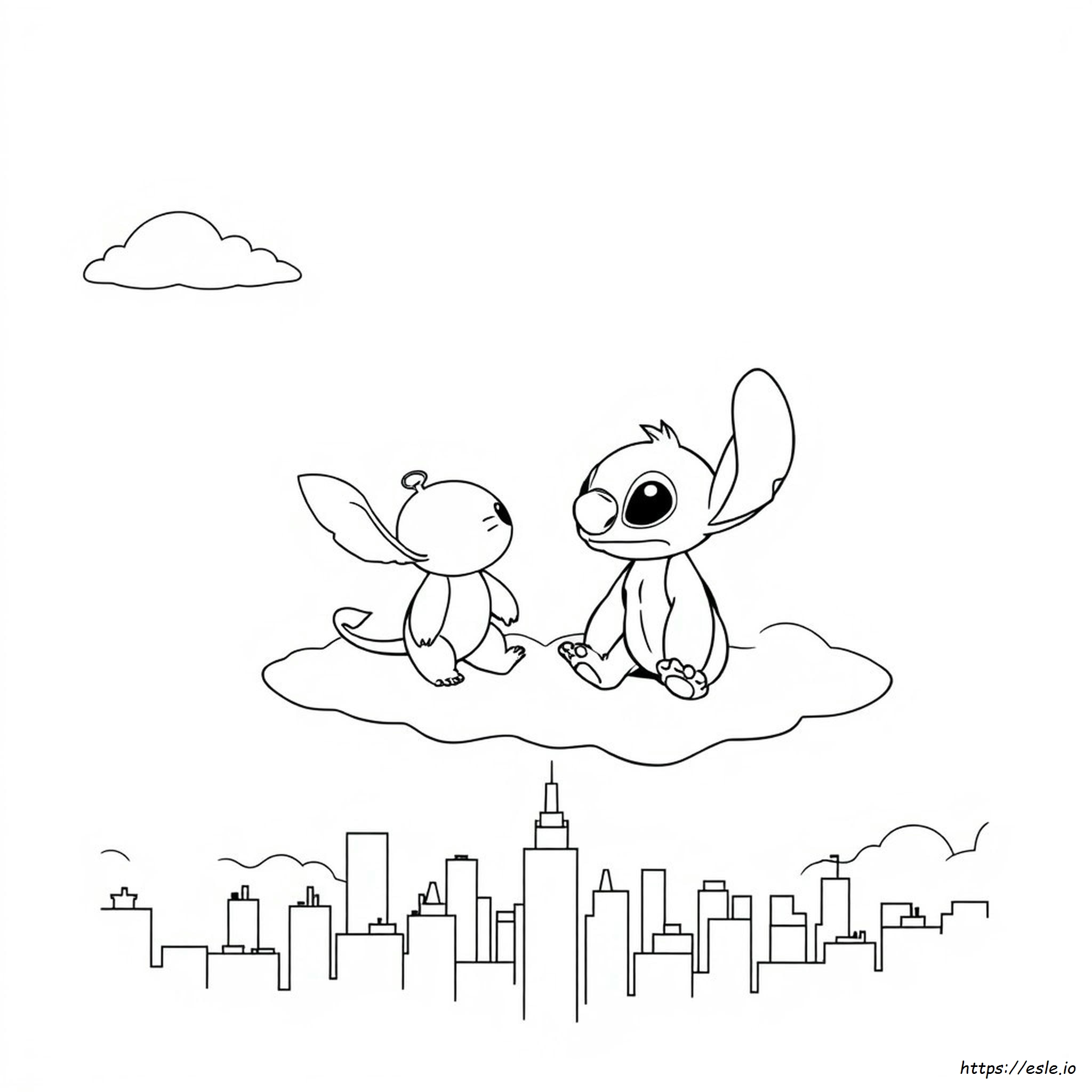 Coloriages Stitch Et Angel À Imprimer Gratuit