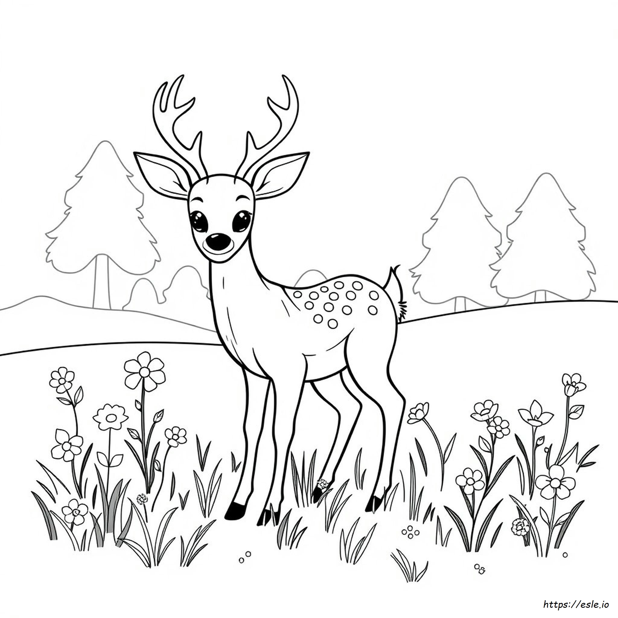Disegni Di Cervi Carini Da Colorare