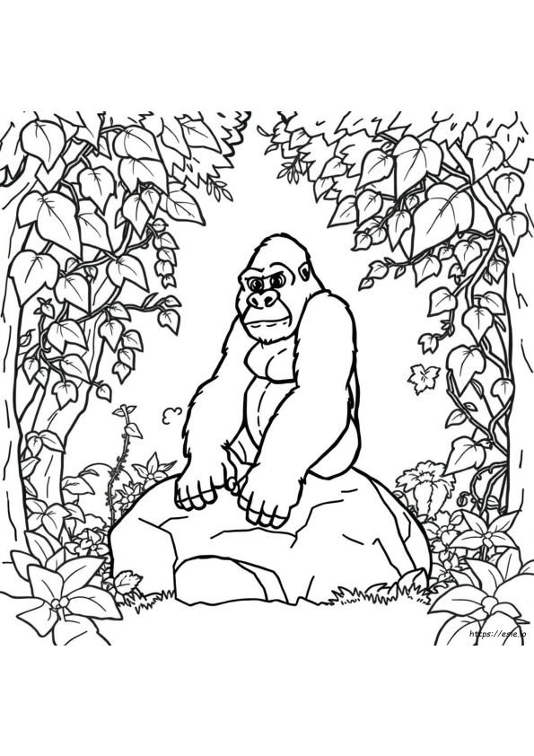 Gorilla Ausmalbilder