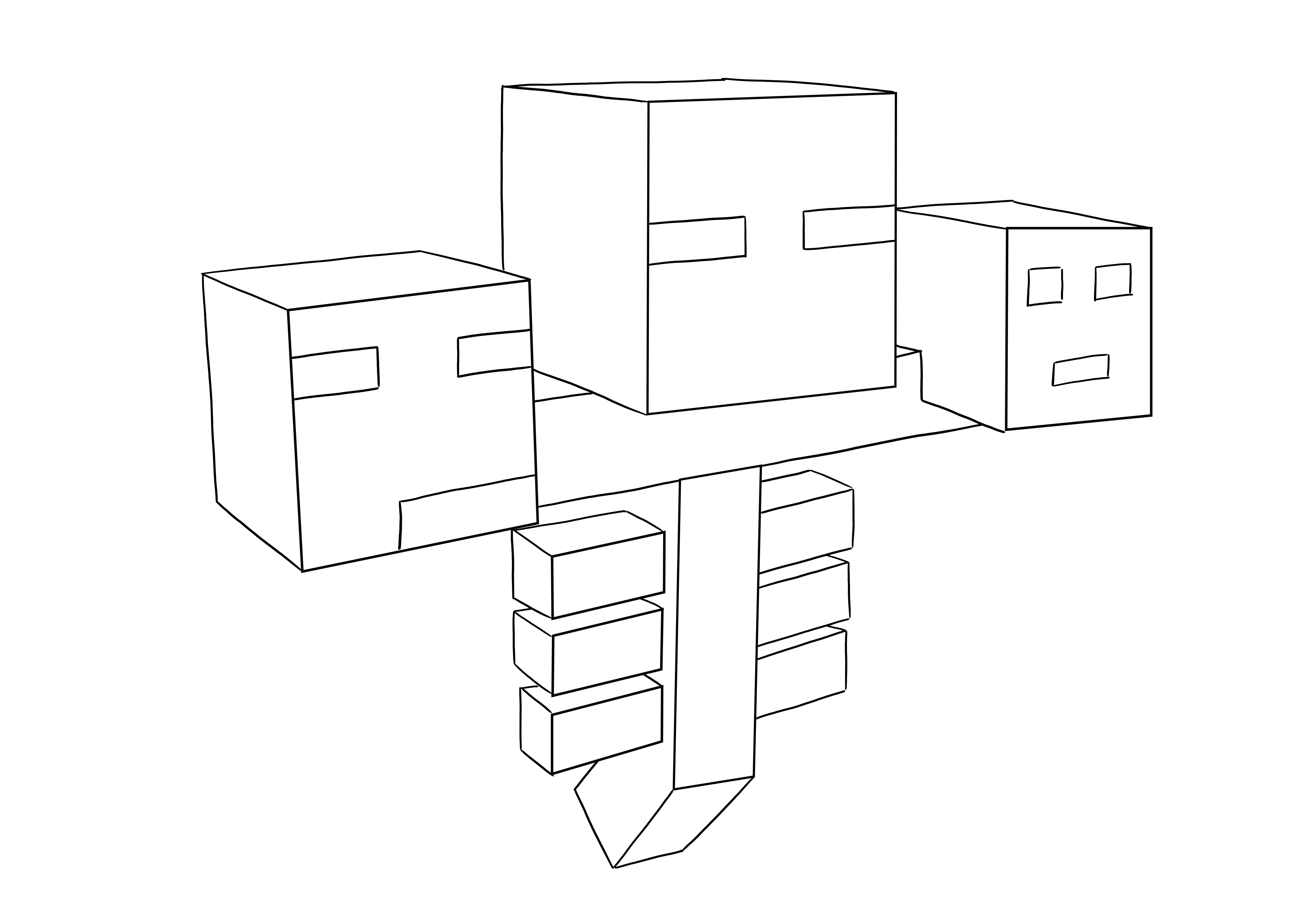 minecraft wither coloring pages