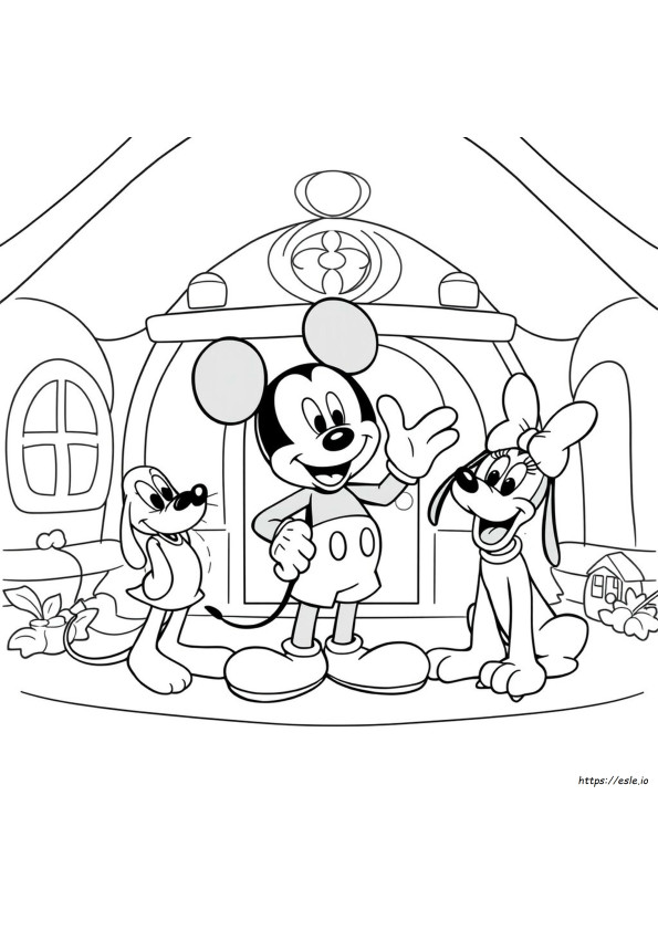 Gambar Mewarnai Gratis Mickey Mouse Clubhouse