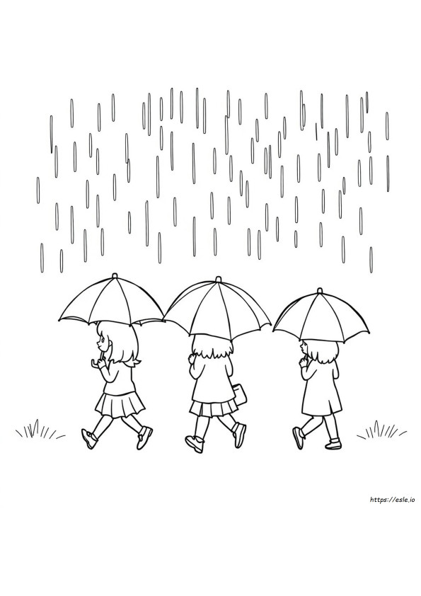 Coloriage Parapluie