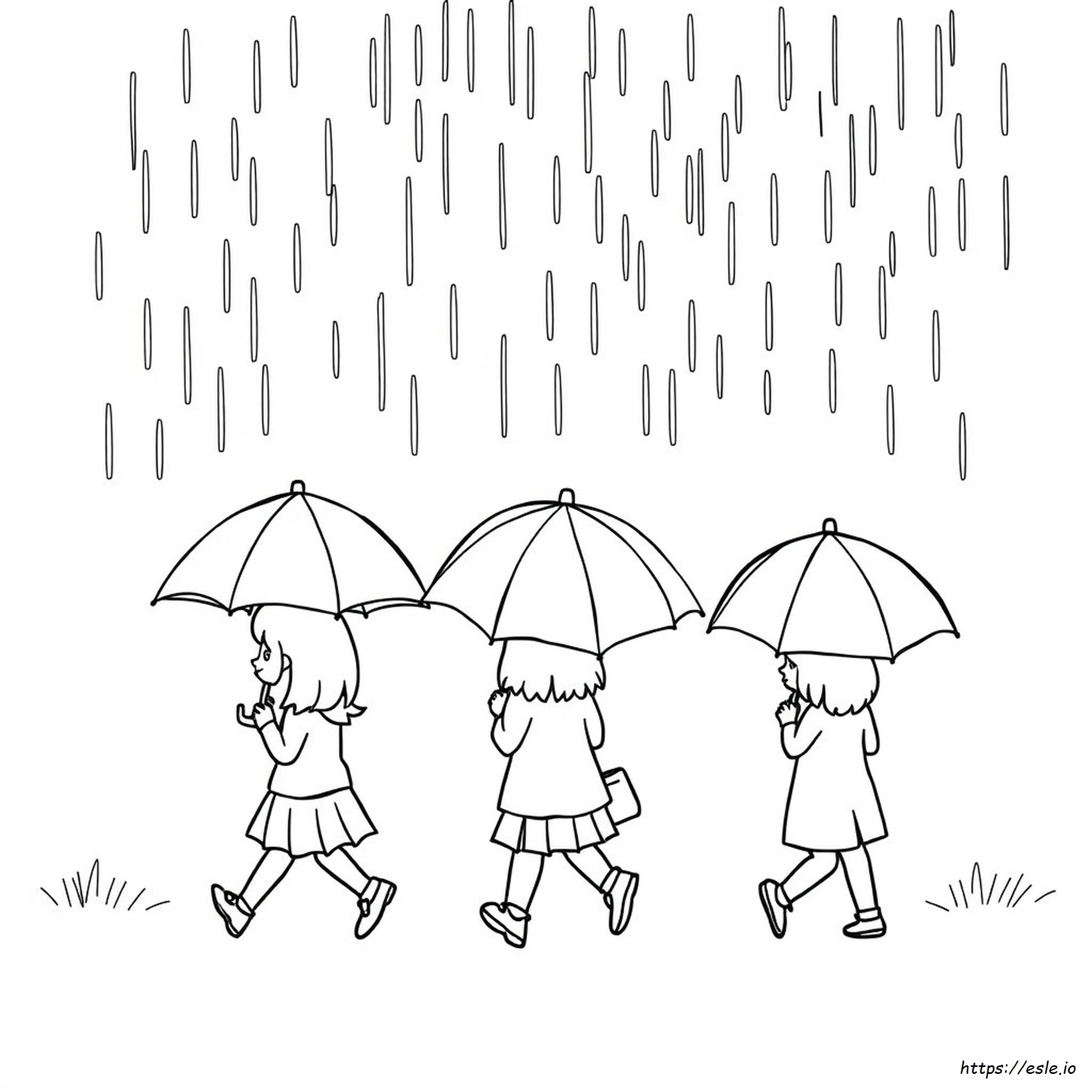 Coloring Page Of Umbrella