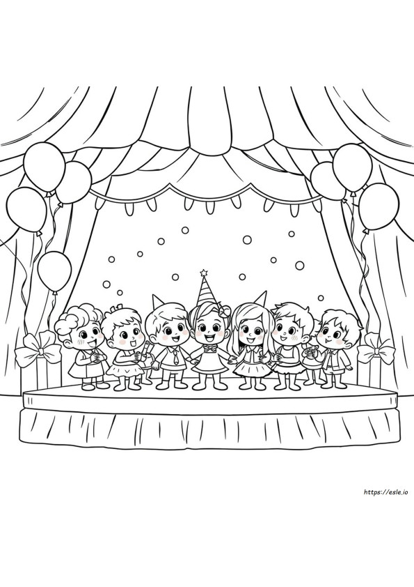Halaman Mewarnai Party Popteenies
