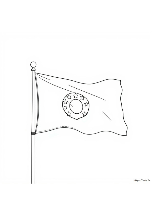 Ohio State Flag Coloring Page