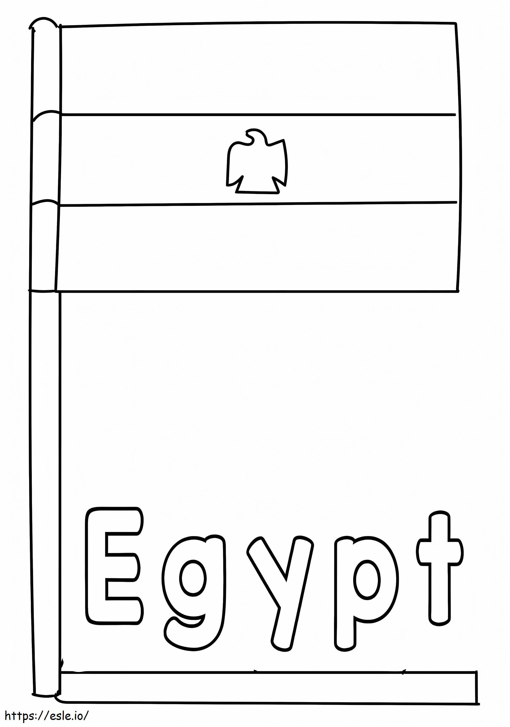 Coloriage Drapeau Egypte 1 à imprimer dessin