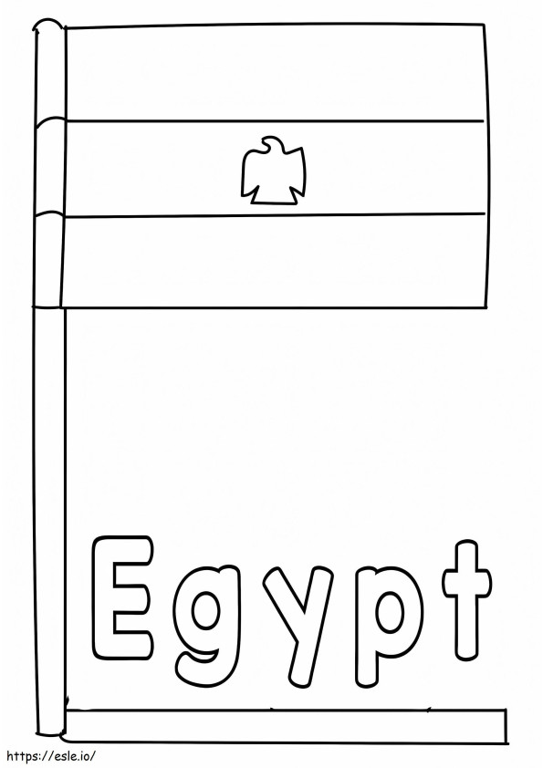 Flaga Egiptu 1 kolorowanka