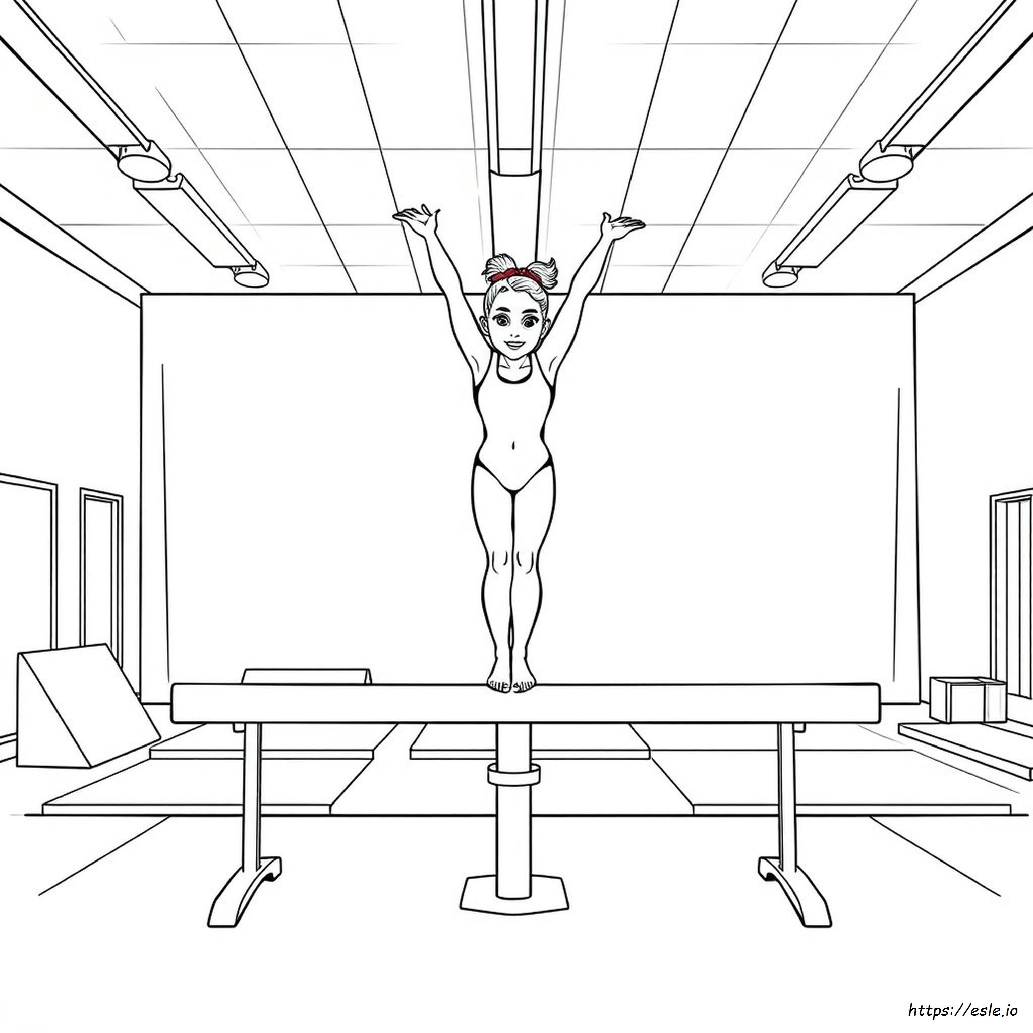 Hard Gymnastics Coloring Pages