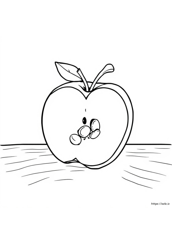 Apple Core Coloring Page