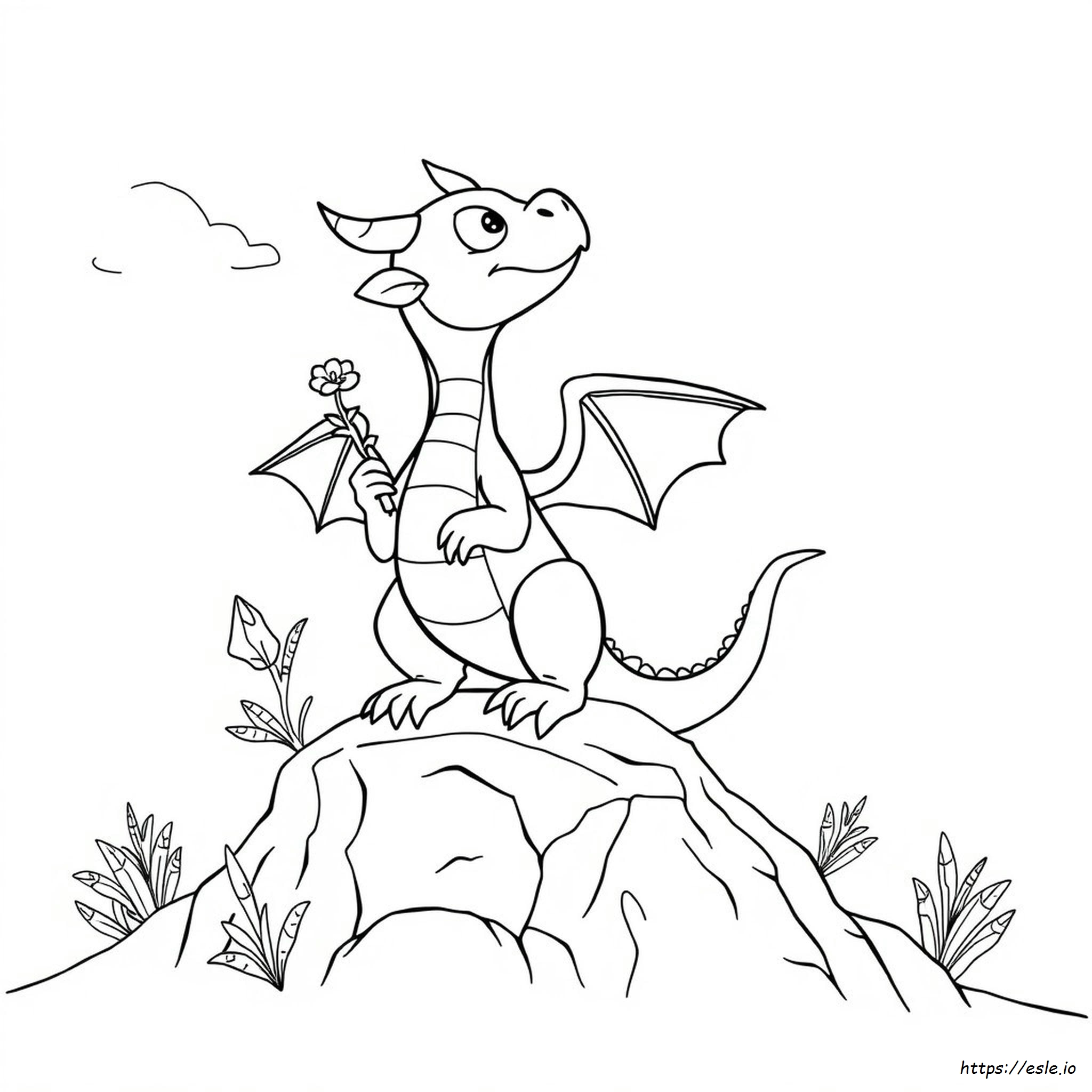 Lindo Dragón De Criaturas Míticas: Páginas Para Colorear