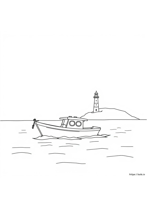 Gambar Mewarnai Perahu