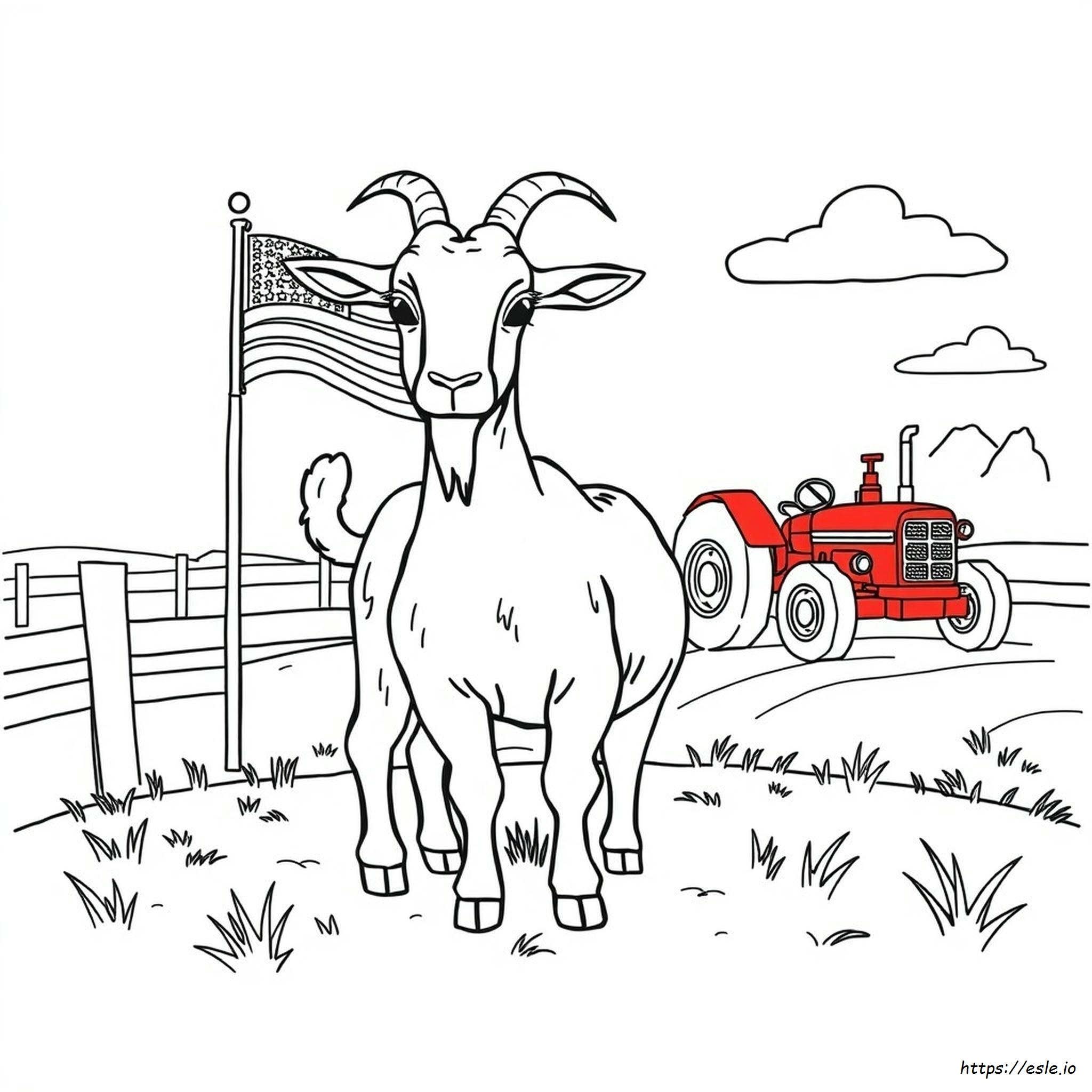 Goat Usa Coloring Page
