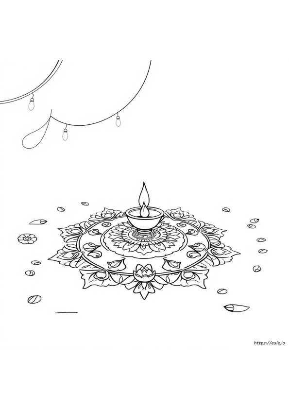 Gambar Mewarnai Rangoli