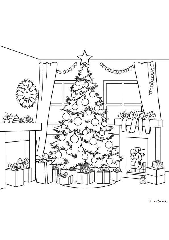 Gambar Mewarnai Natal