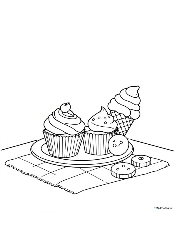Makanan Lucu Gambar Mewarnai