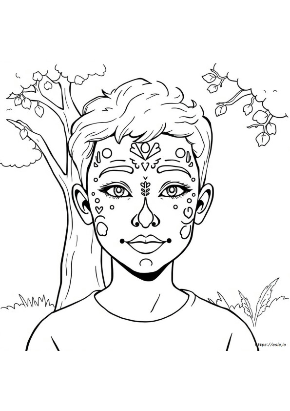 Pintura Facial Para Colorir