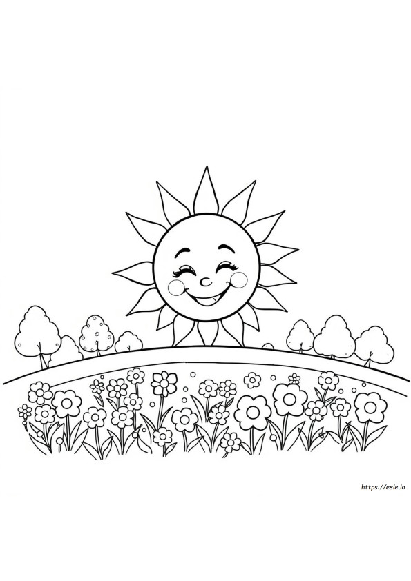 Sprunki Halaman Mewarnai Mr Sun