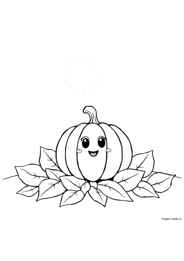 Coloriage Citrouille Mignonne