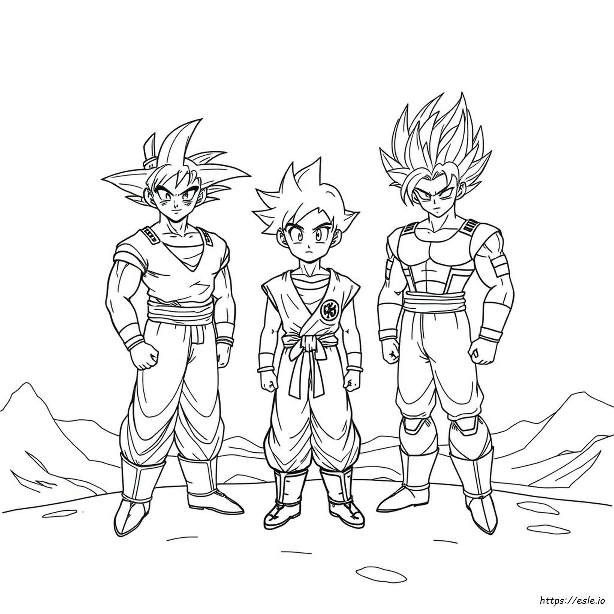 Goku E Vegeta Da Colorare
