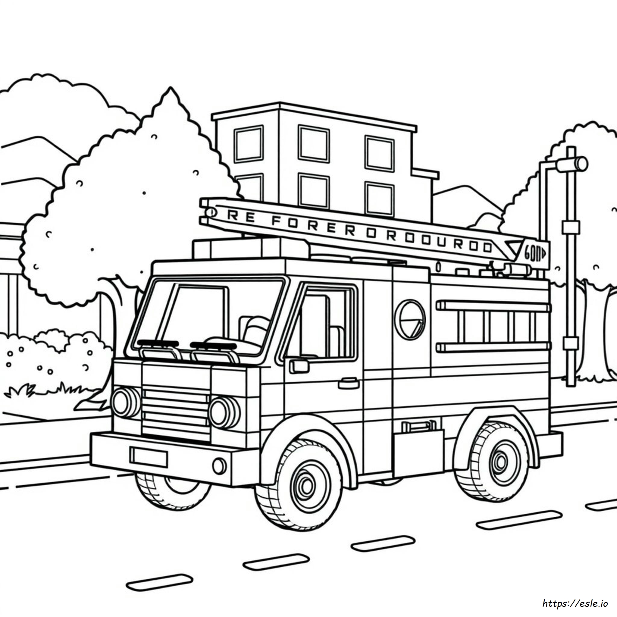 Dibujos Para Colorear De Camión De Bomberos Lego