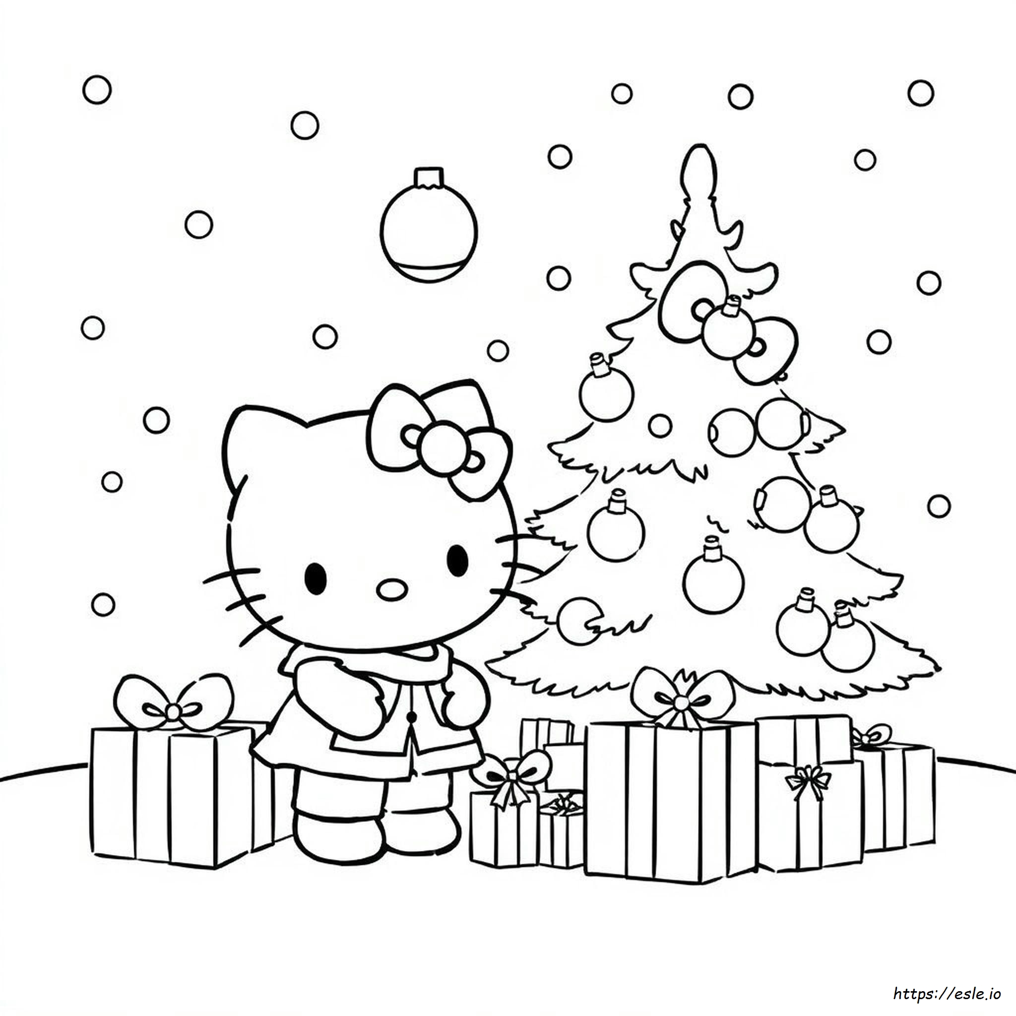 Hello Kitty Natale Da Colorare