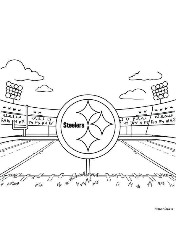 Logo Steelers Gambar Mewarnai
