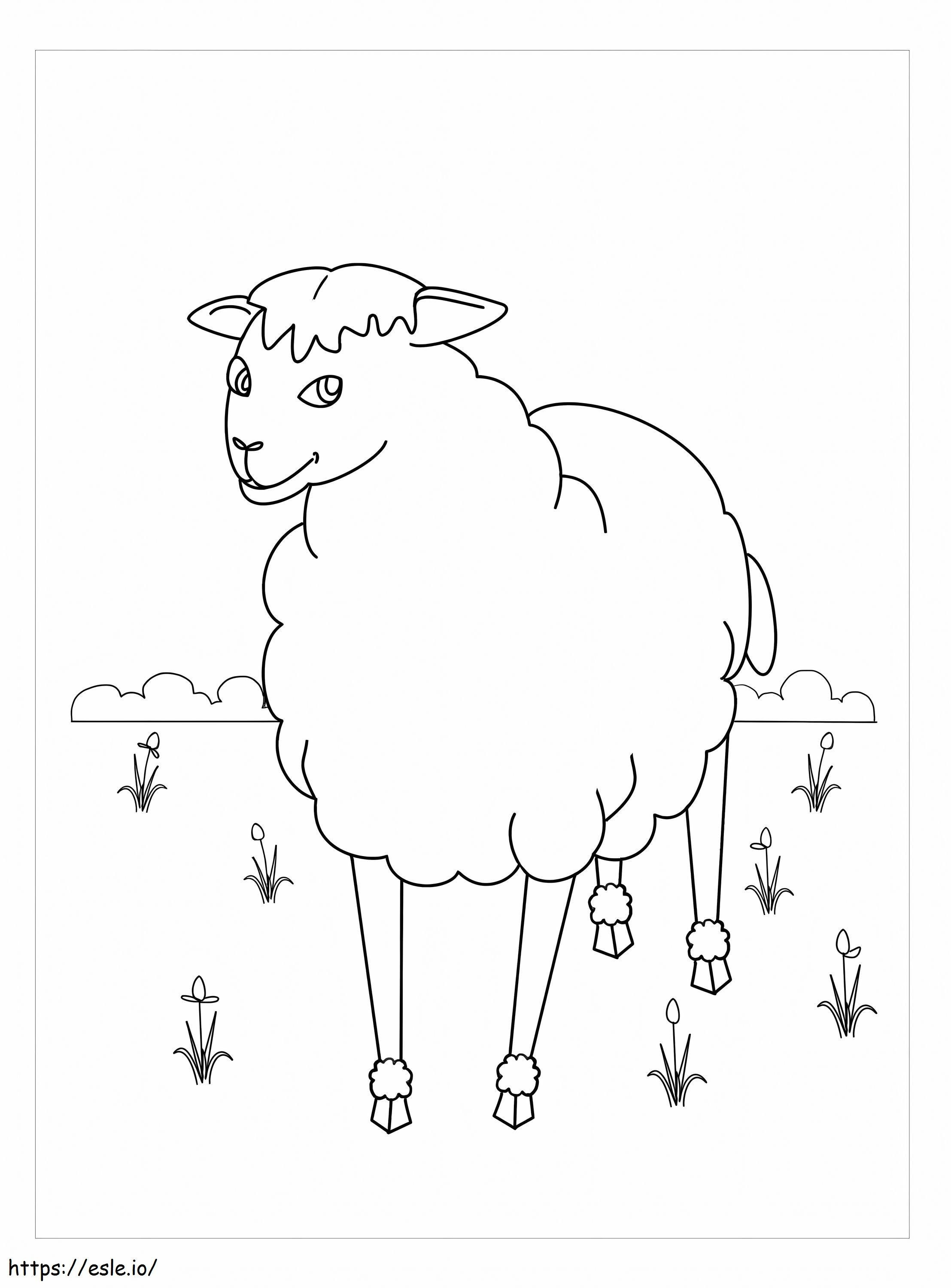 Awesome Sheep coloring page