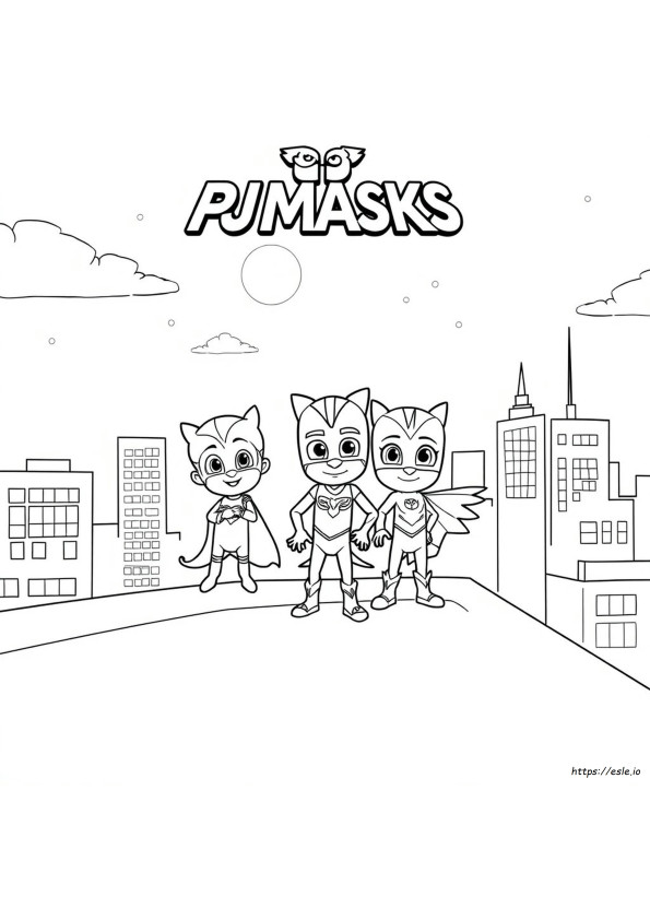 Disney Pj Masks Gambar Mewarnai