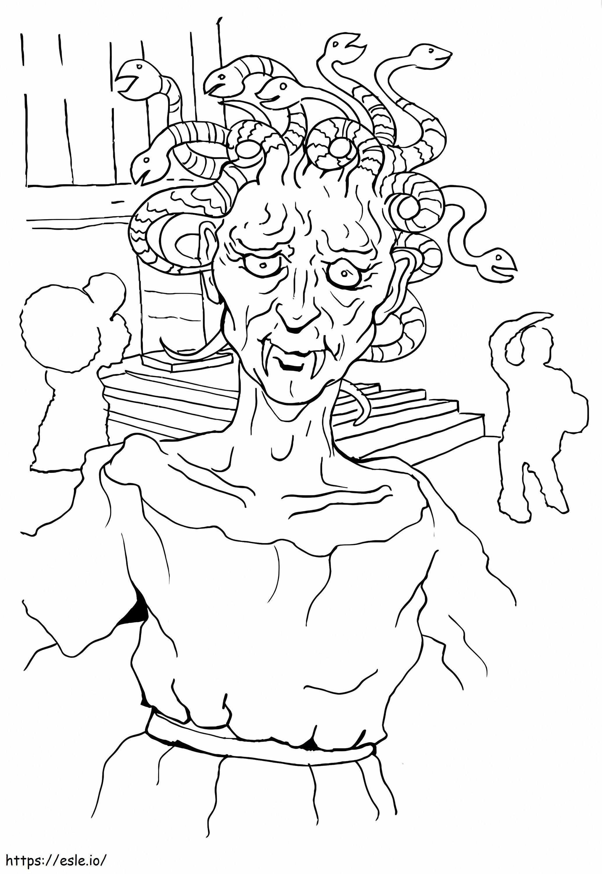 Ugly Medusa coloring page