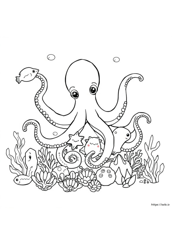 Coloriages Clipart Animaux De La Mer