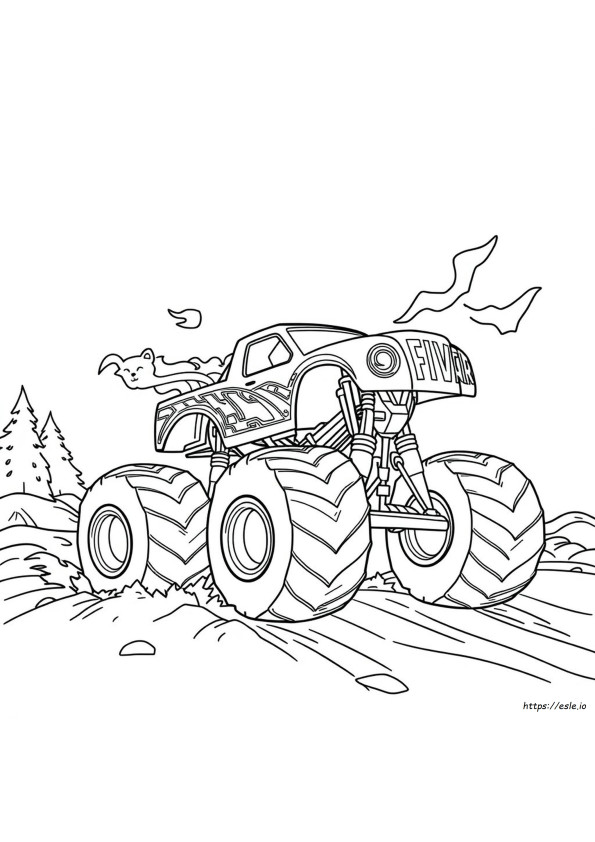 Halaman Mewarnai Monster Jam Son-Uva Digger