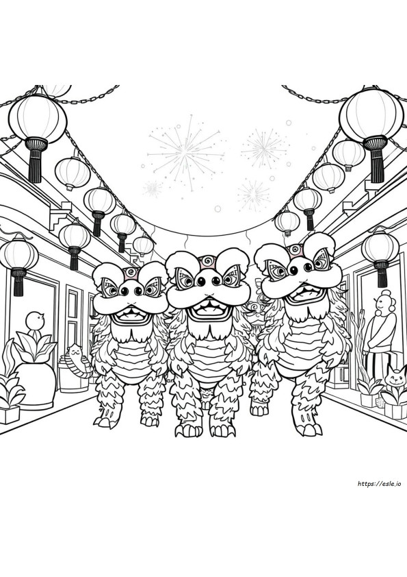 Gambar Mewarnai Tahun Baru Cina 2018