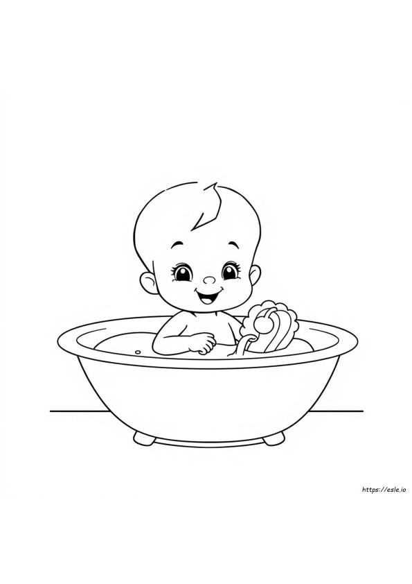 Gambar Mewarnai Mandi