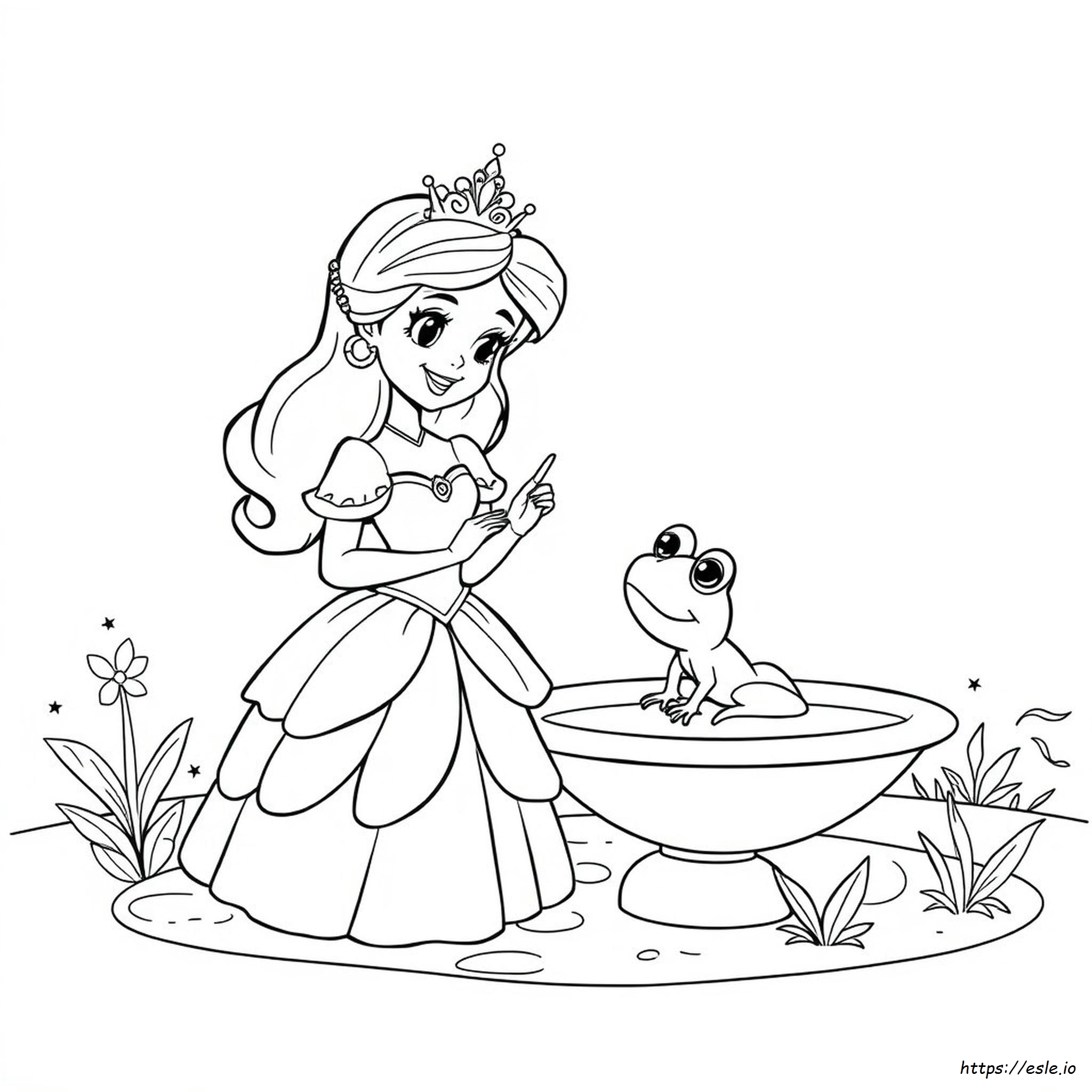 Principessa Cartone Animato Da Colorare