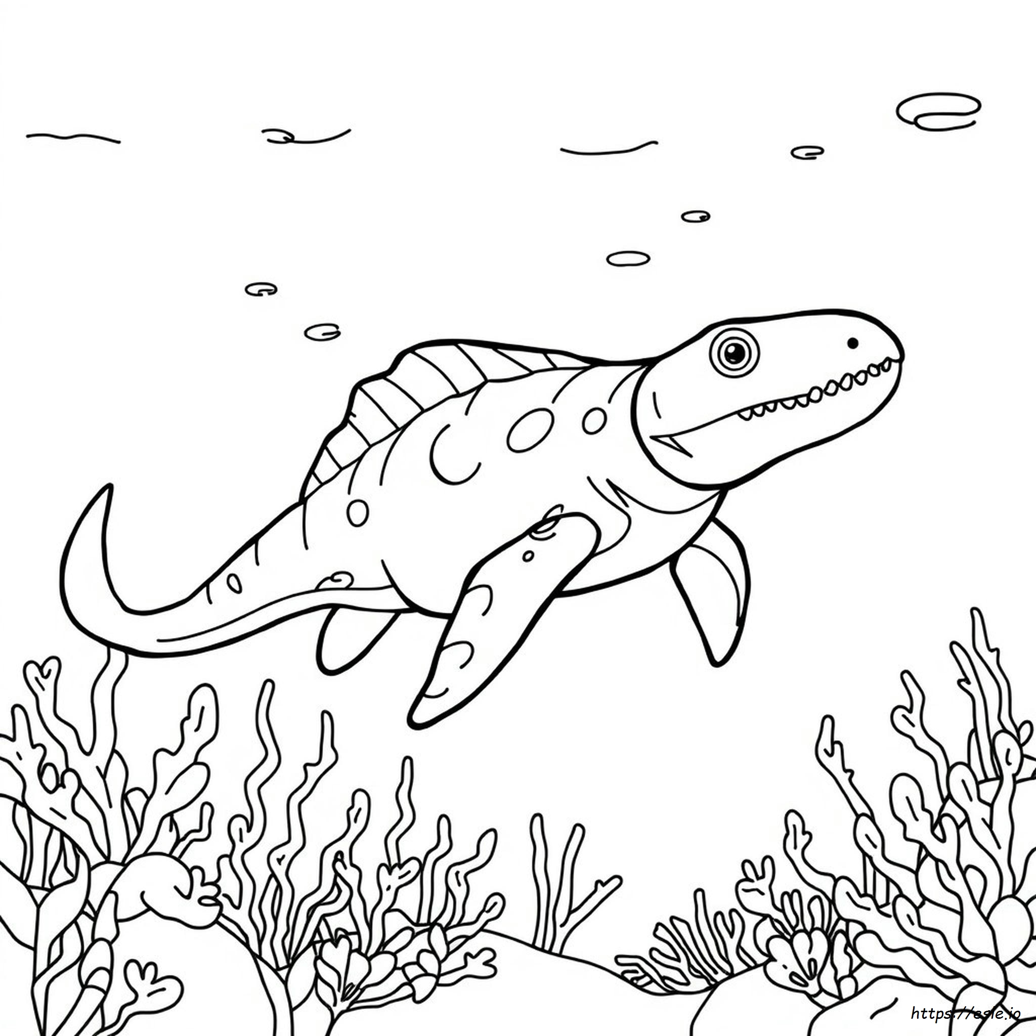 Mosasauro, Dinosauro Acquatico, Disegni Da Colorare