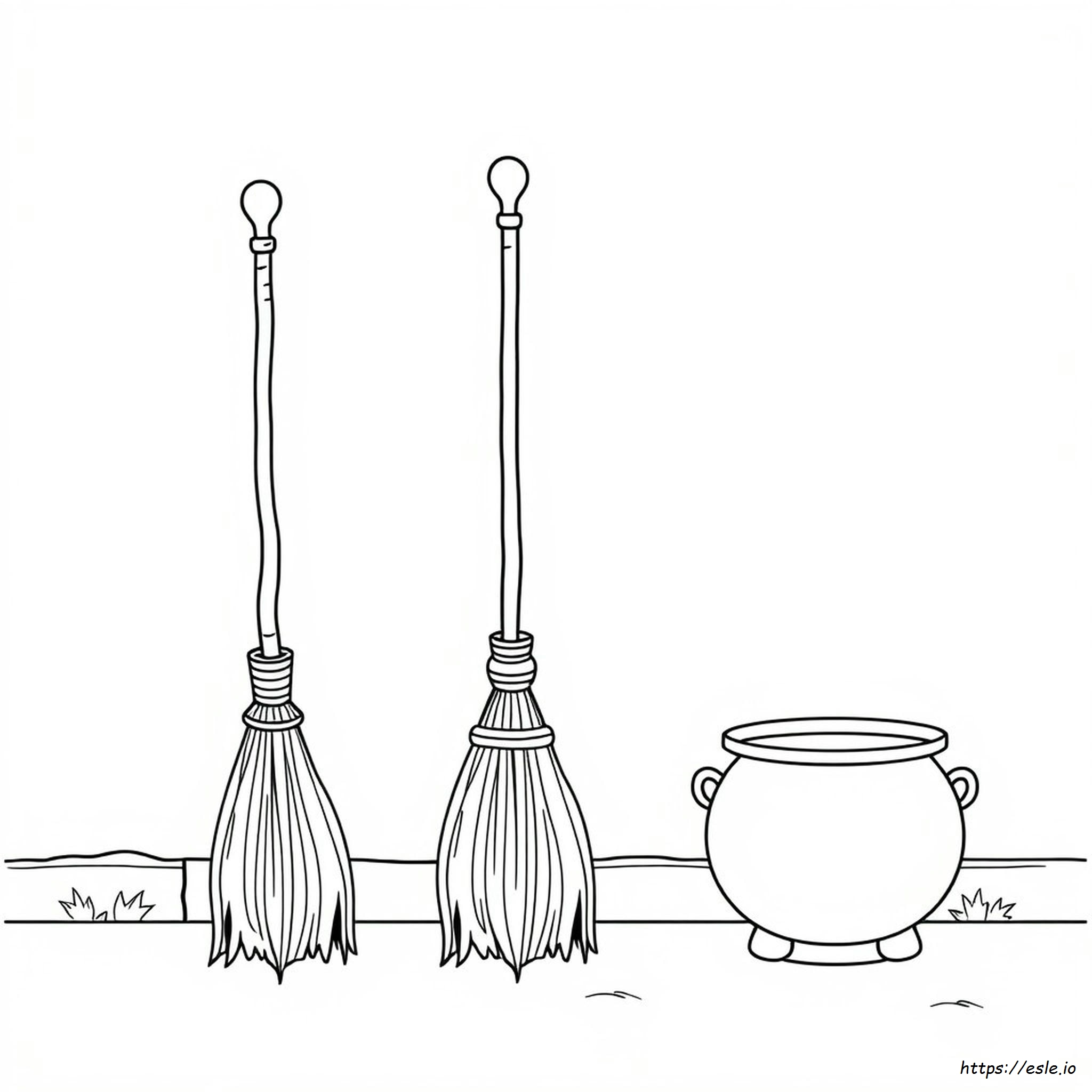 Broomstick Coloring Page