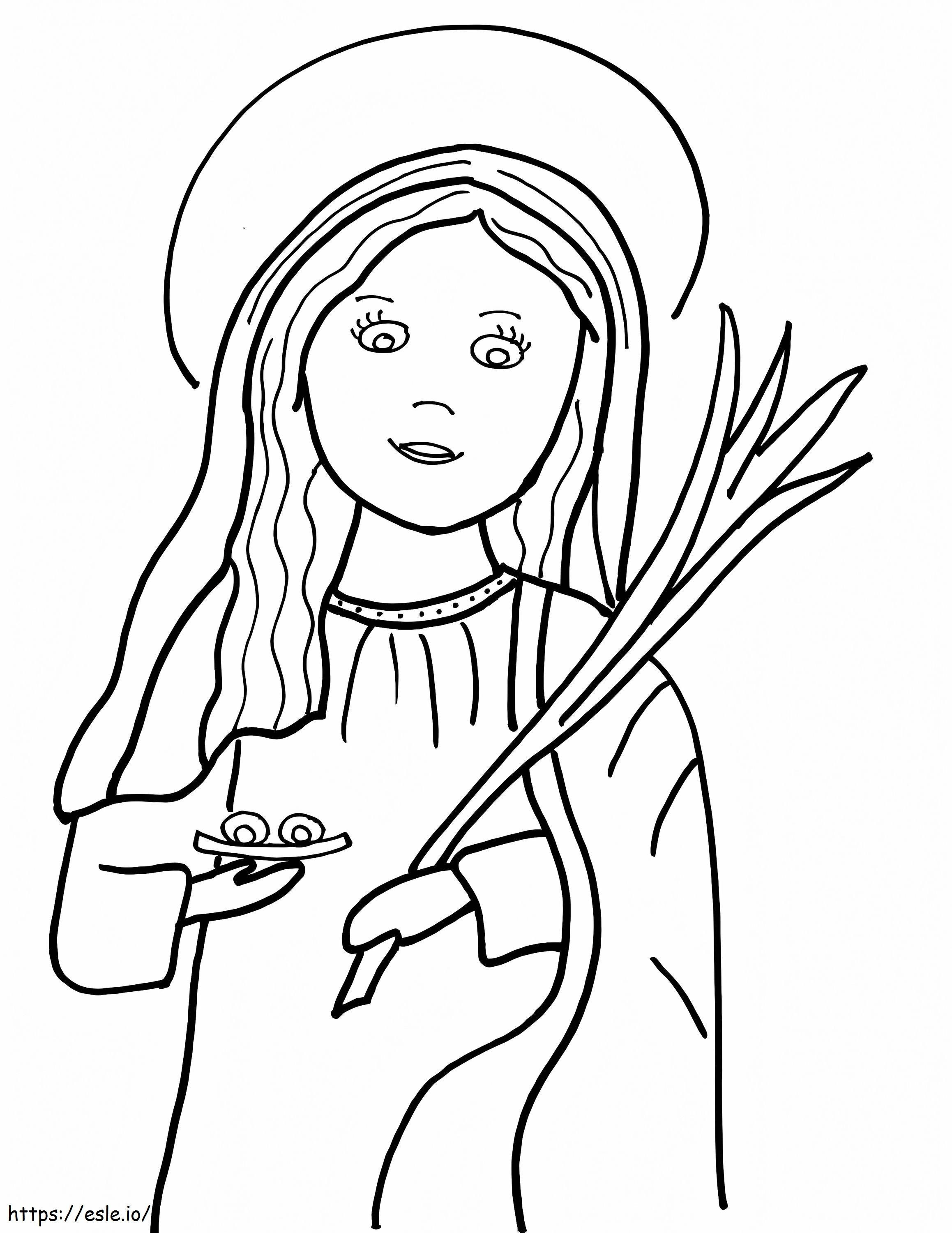 Saint Lucy 4 coloring page