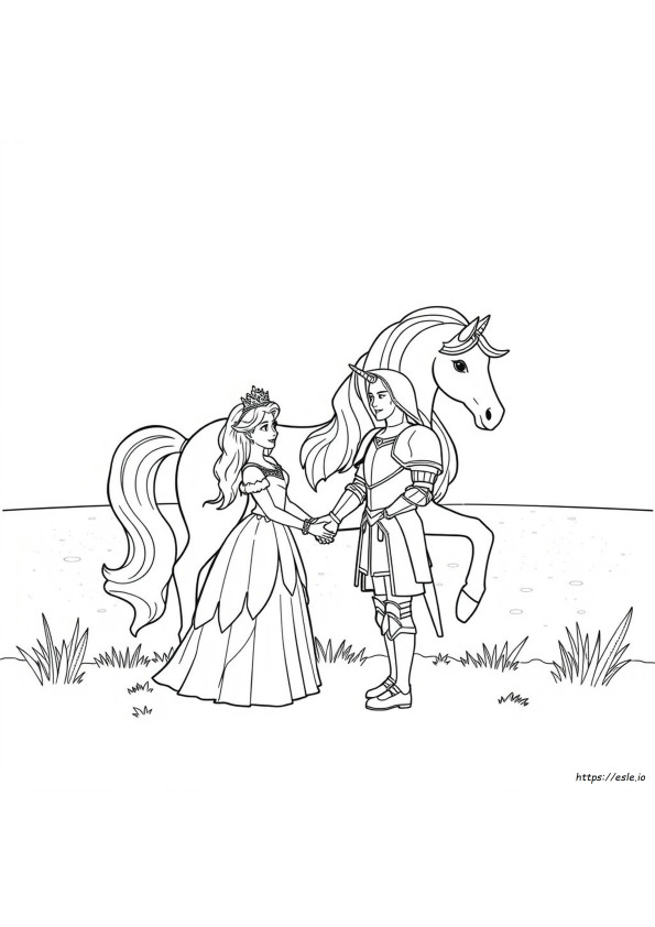 Putri Cadance Dan Shining Armor Gambar Mewarnai