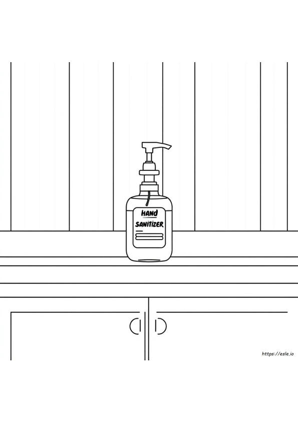 Hand Sanitizer Coloring Page