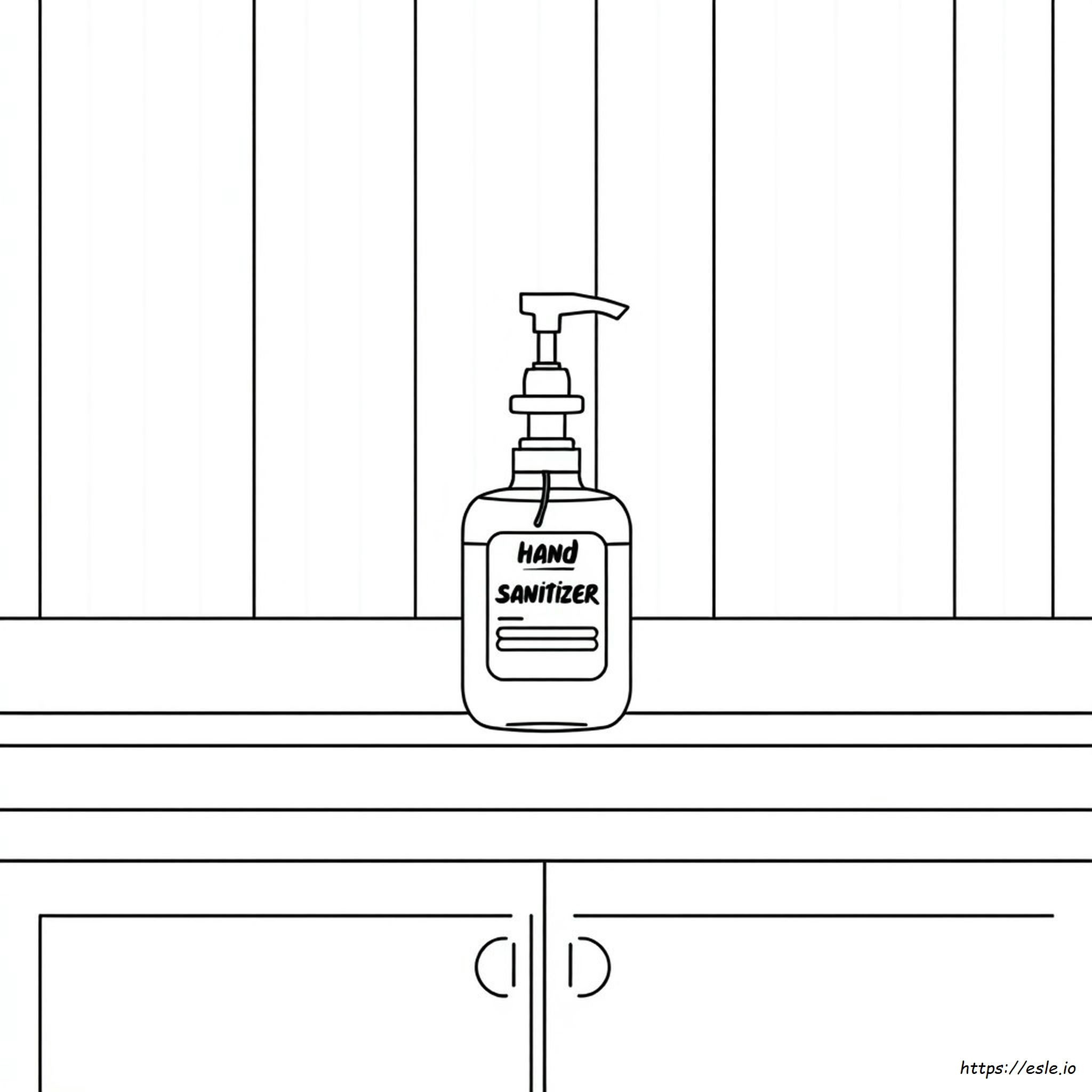 Hand Sanitizer Coloring Page