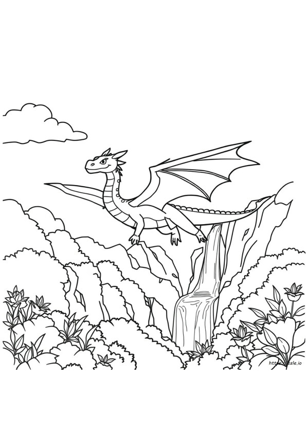 Easy Printable Dragon Coloring Pages