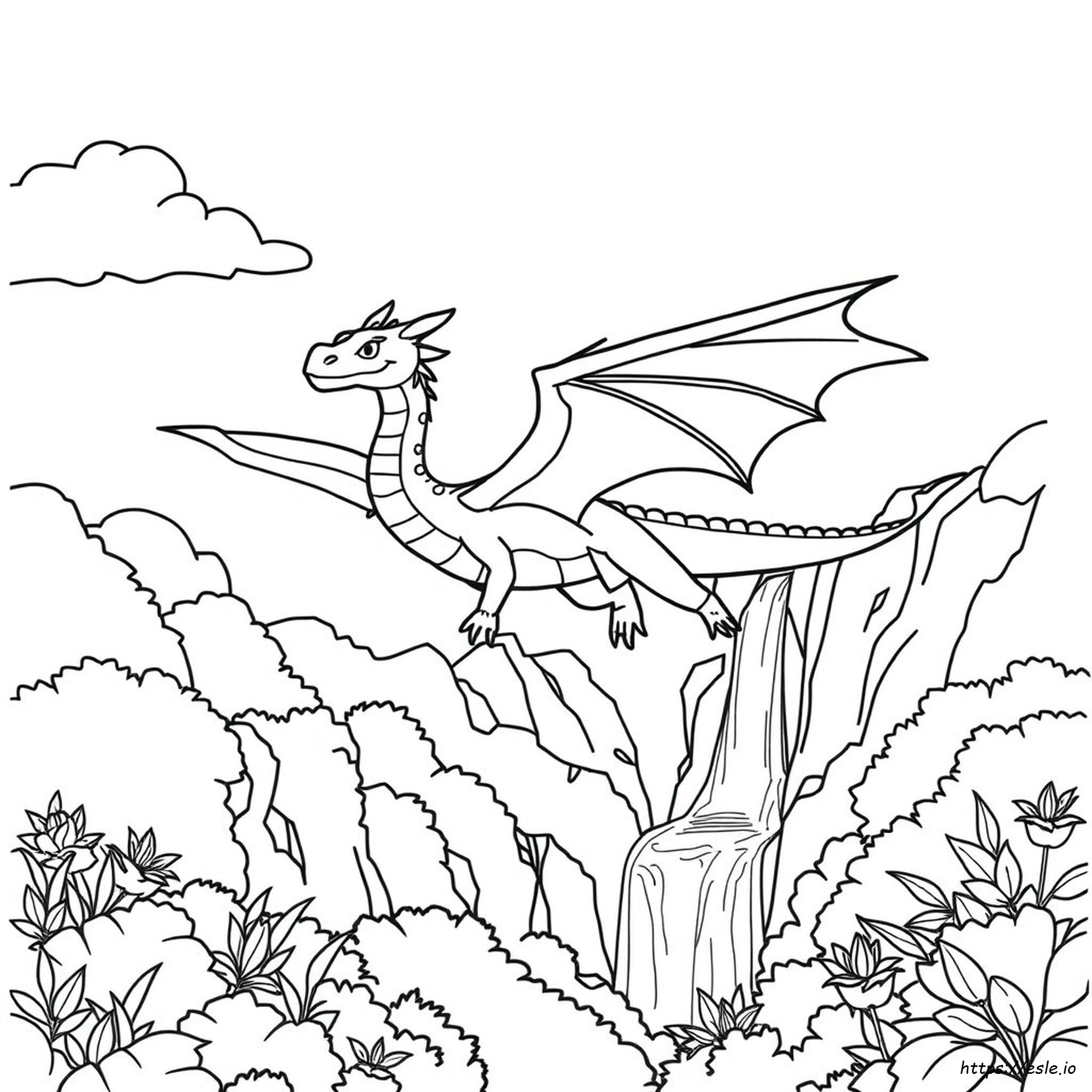 Easy Printable Dragon Coloring Pages