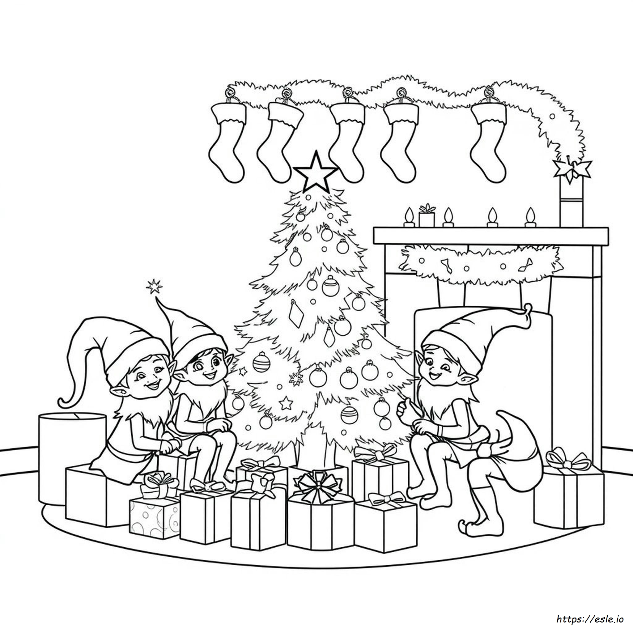 Elfo Di Natale Da Colorare