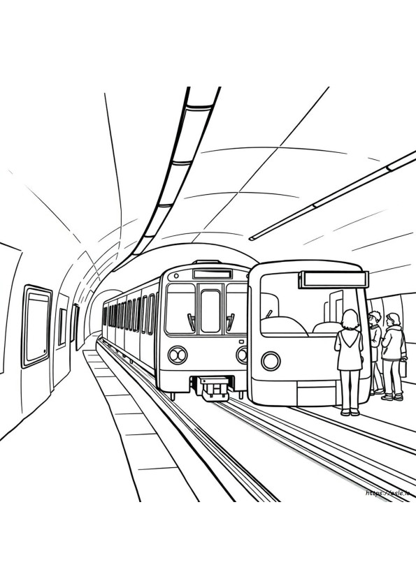 Kereta Api Bawah Tanah Gambar