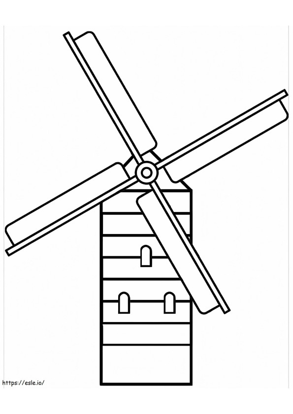 Windmill Free Printable coloring page