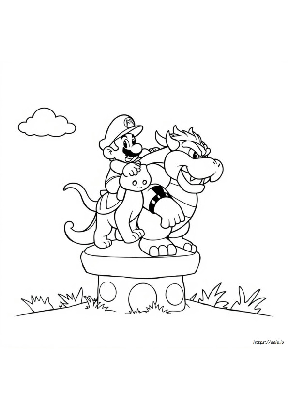 Gambar Mewarnai Kucing Bowser Super Mario