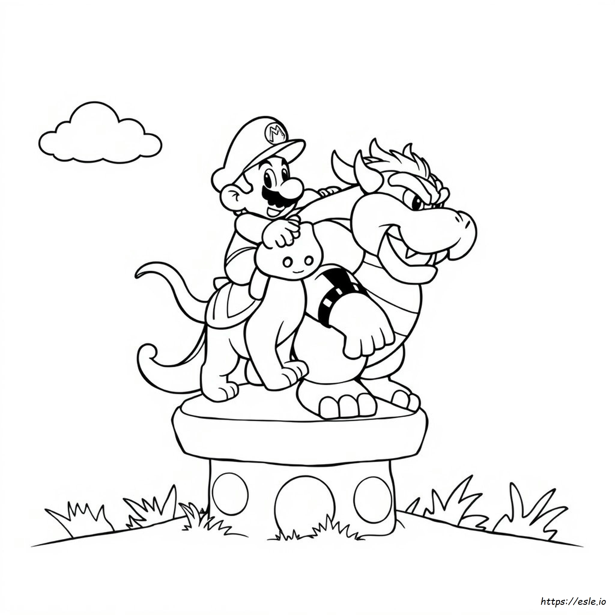 Super Mario Gato Bowser Para Colorear