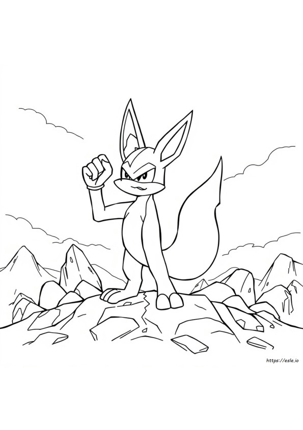 Lembar Mewarnai Lucario
