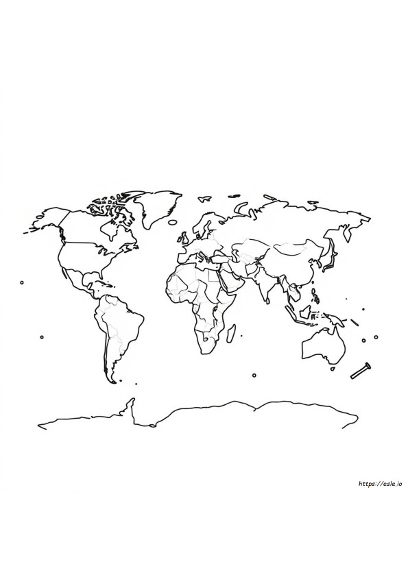 Continents Coloring Sheet