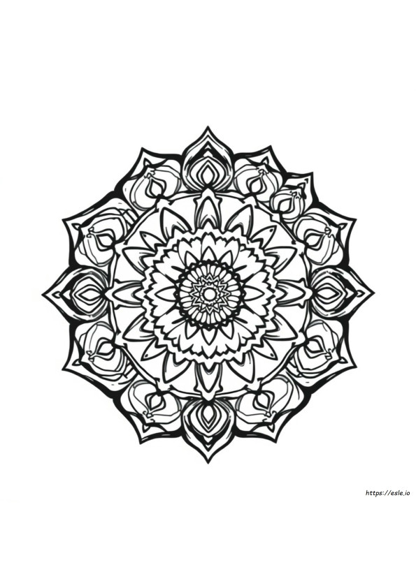Gambar Mewarnai Mandala